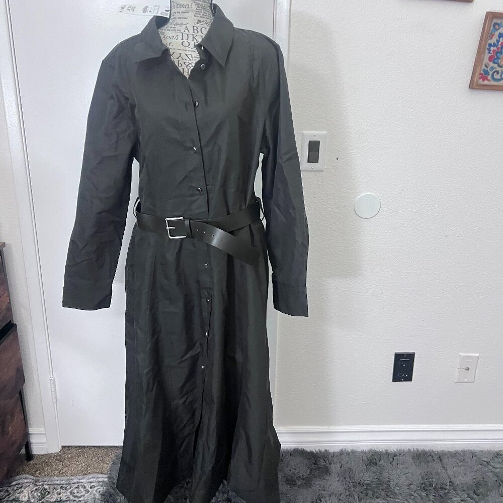 NWT Zara Black Belted Maxi Dress